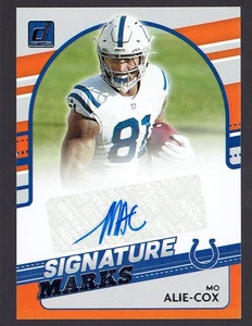 2021 Panini Donruss Mo Alie-Cox Autograph Auto Football Card - Picture 1 of 2