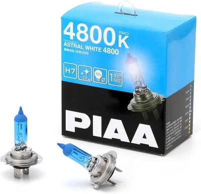 PIAA 4800K ASTRAL WHITE 4800 H7 Headlight Fog Light Bulbs HW406 New - Image 1 of 4