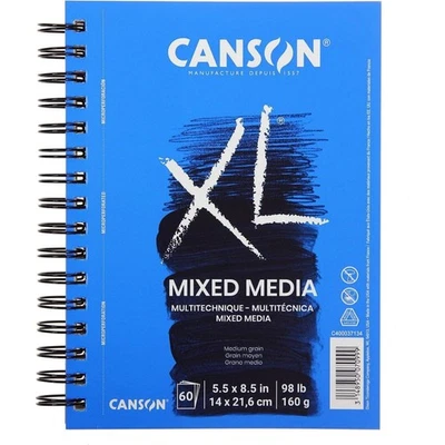 Almohadilla para medios mixtos serie XL, cable lateral, 5,5 x 8,5 pulgadas, 60 hojas - peso pesado... Foto 1 de 2