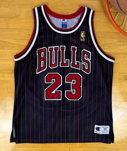 100% Authentic Michael Jordan Vintage Champion 1996-7 Chicago Bulls Jersey 48 XL - Picture 1 of 9