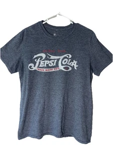 PEPSI COLA Mens Small Get Busy Drink Pepsi Cola TEE LUV S/S T-Shirt Blue-grey - Picture 1 of 4
