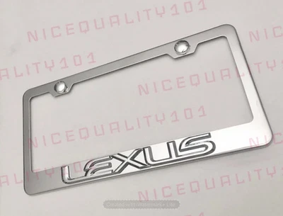 3D Lexus Stainless Steel Chrome Finished License Plate Frame - Image 1 of 4
