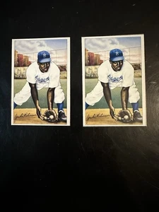(2) 1988 Baseball Card Magazine Repli-Cards Jackie Robinson Mini #1 Dodgers - Bild 1 von 2