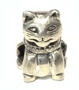 IBB Sterling Silber 925 Kätzchen Katze Perle Charm LA68 - Bild 1 von 8