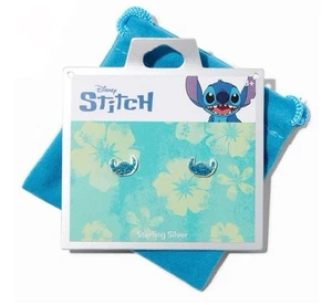 Disney Stitch Sterling Silver Druzy Stud Earrings - Picture 1 of 7