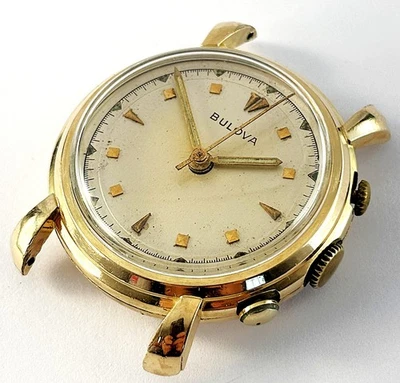 Raro Reloj Hombre Bulova Alarm Oro 10k GF De Colección Años 50 12-B 17J Funciona COMO ESTÁ Foto 1 de 4