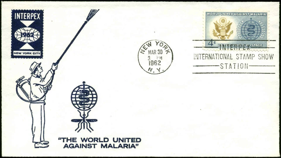 U.S. FDC #1194 #M9 Centennial Cachet New York, NY Malaria  - Image 1 of 1
