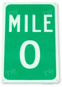 MILE 0 SPEED LIMIT 11 X 8 TIN SIGN AUTO AUTOMOBILE MECHANIC ADVERTISEMENT - Picture 1 of 1