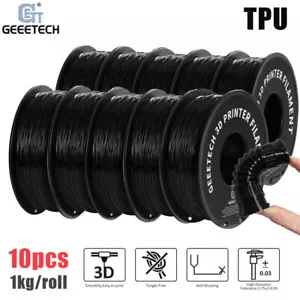 Filament d'imprimante 3D Geeetech TPU élasticité douce filaments d'impression noir - Photo 1/9