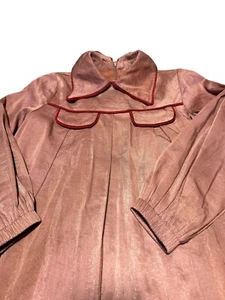 2 PAPILLON Girls Long Lined Matching Sisters Dress Set Sz 9 & Sz 7 Mauve Zip - Picture 1 of 6