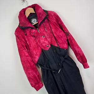 VTG Havoc Ski Suit Womens 10 pink black one piece snow jumpsuit - Picture 1 of 10