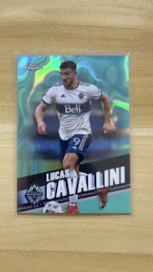 2022 Topps Chrome MLS Aqua Lava Refractor /299 Lucas Cavallini #119 Vancouver - Picture 1 of 2