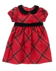 NWT Gymboree Royal Red Plaid Dress Toddler Baby 0 3 6 12 18 24 Holiday Christmas - Picture 1 of 2