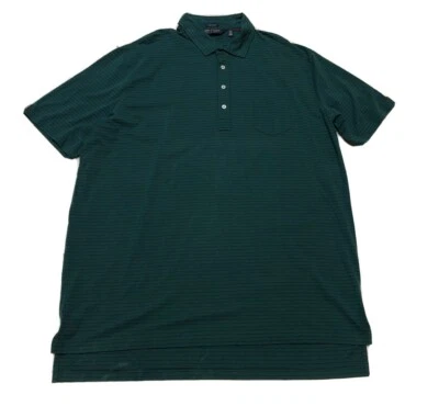 Polo Golf Ralph Lauren Stretch Lisle FA18 Golf Shirt Mens XL Green Stripe NWT - Image 1 of 4