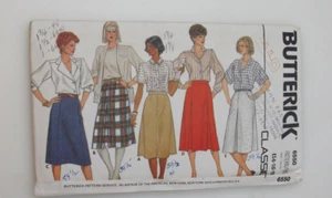 GONNA VINTAGE BUTTERICK MODELLO CLASSICO 6550 TAGLIA 14 - 16 -18 NON TAGLIATA (U) - Foto 1 di 6