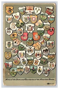 Postkarte: Wappen der Staaten und Territorien der Amerikanischen Union - unbespielt - Bild 1 von 2