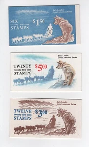 US Scott # BK150, BK151 & BK152 Three Booklets MNH, Jack London - Picture 1 of 1