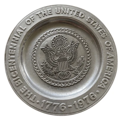 "Plato de minaleación de peltre de 11"" del Bicentenario de los Estados Unidos" Foto 1 de 4