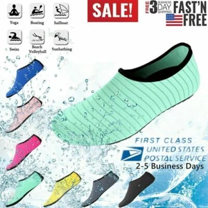 Wasserschuhe Herren Damen Haut Socken Aqua Surfen Strand Yoga Schwimmen Barfuß schnelltrocknend USA - Bild 1 von 36