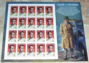 1 unbenutzter Bogen - Legends of Hollywood Humphrey Bogart USPS Briefmarken - Bild 1 von 1