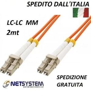 Patchcord bretella fibra ottica LC - LC  MM   62,5/125   2mt - Foto 1 di 1