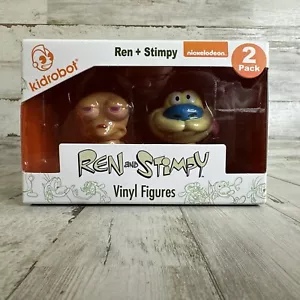 NUOVE 3" Ren and Stimpy confezione da 2 figurine in vinile Nickelodeon (2023) KidRobot - Foto 1 di 7