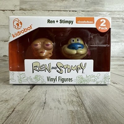 NUEVO 3" Ren and Stimpy Pack 2 Figuras Vinilo Nickelodeon (2023) KidRobot Foto 1 de 4