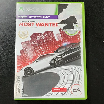 Need for Speed Most Wanted 2012 Platinum Hits Xbox 360 CIB, Disc Resurfaced - Image 1 of 4