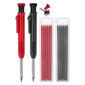 2 Pack Carpenter Pencils Mechanical Pencils with 12 Refills, Construction Pen... - Picture 1 of 7