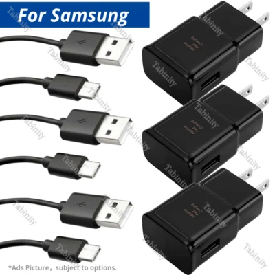 USB Wall Power Adapter For Android Samsung A50 51 52 53 Type C Fast Charger Cord - Image 1 of 4