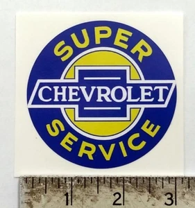 Vintage Chevrolet Super Service sticker decal 3" dia. - Bild 1 von 1