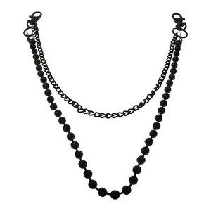 Double Large Ball And Medium Chain Stylish Gothic Punk Rock Jean Chain ZL5100-2 - Picture 1 of 1