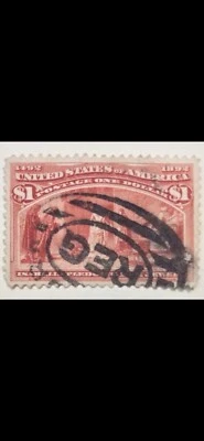 US 241 $1 Columbian Exposition Used VF - Image 1 of 4