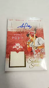 2016 Diamond Kings Sketches & Swatches Stephen Piscotty RC Autograph Relic 30/99 - Picture 1 of 1
