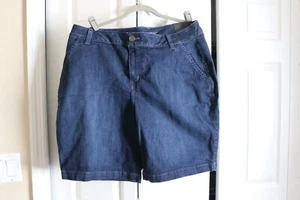 Neu mit Etikett Lane Bryant Denim Bermuda Shorts dunkle Waschung Größe 20 neu aus altem Lagerbestand - Bild 1 von 9