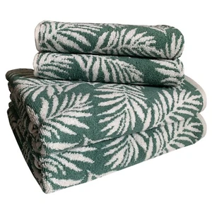 Toallas Toalla de Mano o Baño 500gsm Suave Absorbente Reversible Hoja Diseño Baño - Imagen 1 de 2