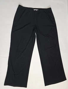 TravelSmith schwarze Slinky-Hose zum Überziehen Damen Gr. L weites Bein 32007 USA klassisch - Bild 1 von 9