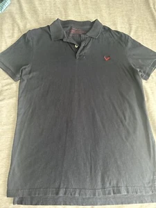 Herren Slim Fit American Eagle Poloshirt Kurzarm Marineblau Large - Bild 1 von 5