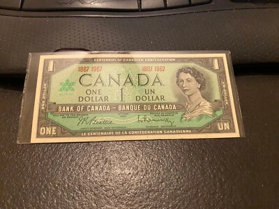 1867 - 1967 Centintennial Canada $1.00 Almost Uncirculated Bills - Image 1 of 2