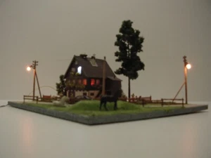 Diorama " Auf dem Lande" mit Beleuchtung 320 x 250 mm Höhe 120mm - Bild 1 von 10