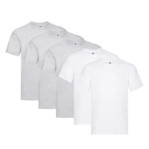 Pack 5 Camisetas Fruit Of The Loom Original - 3 Gris Claro/2 Blanco - Imagen 1 de 7