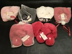 Flora Nikrooz Slipper 2 Mauve Sm/1 Pink & 1 Mauve Med (Black&White Sold) U PICK - Picture 1 of 2