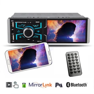 4.1" Single 1 Din Touch Screen Car Radio Stereo MP5 Player Bluetooth Mirror link - Picture 1 of 16