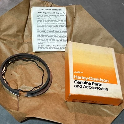 Conjunto de anel de pistão Harley Davidson genuíno NOS 55-80 FLH, 65-80 FL, 71-80 F22330-55 - Imagem 1 de 4