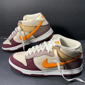 Nike Dunk Mid Hombre Marrón Beige Naranja Tenis Zapato Talla 9.5  - Imagen 1 de 9