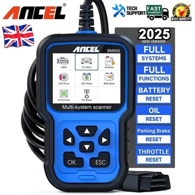 OBD2 Scanner Diagnostic Tool Battery Registration Oil Brake Reset Fit For BMW  - Image 1 of 4
