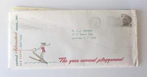 1968 Old Forge NY Ski Snowmobile Map Brochures Envelope Adirondacks Ephemera - Picture 1 of 4