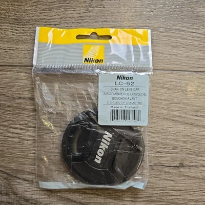 Tapa de lente frontal a presión Nikon LC-62 62 mm - Nueva en paquete Foto 1 de 2