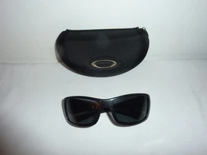 Oakley Hijinx Black Sunglasses Grey lens 12-940 Made In USA 64-15 - As Is w Case - Picture 1 of 10