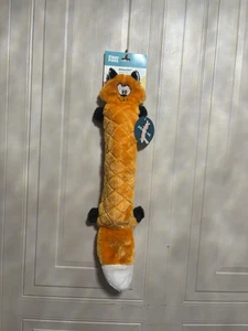 Zippy Paws - Fox 🦊 Jigglerz Tough No Füllung Quietschendes Hundespielzeug mit Knitterkopf 20 Zoll - Bild 1 von 4